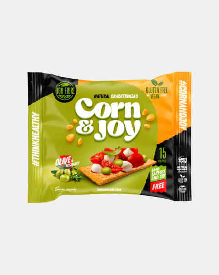 CrackerBread Olive & Rosemary 80 Gr | 18 Box - Corn & Joy