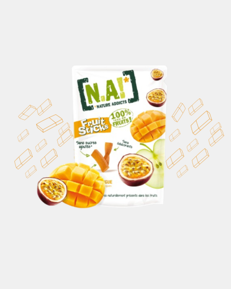 Gommes Fruit Sticks Sans Sucres Ajoutés  35g - Mangue Passion | 30 Box – Nature Addicts