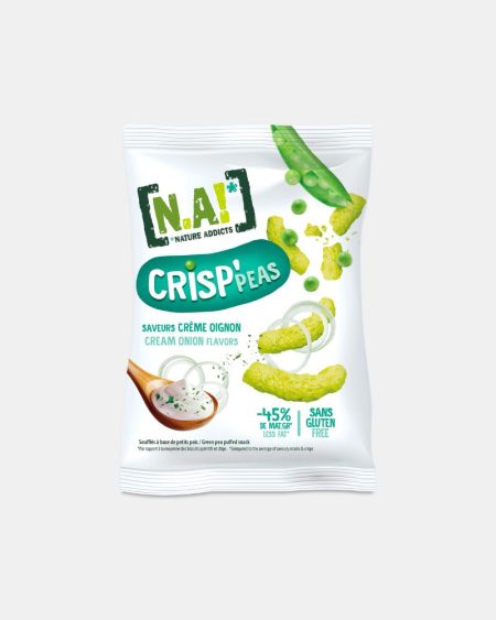 Crisp’Peas saveur Crème Oignon 50 Gr  | 10 Box – Nature Addicts