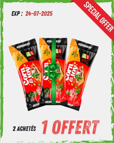 CrackerBread Basil & tomato Mini 20 Gr | 22 Box - Corn & Joy
