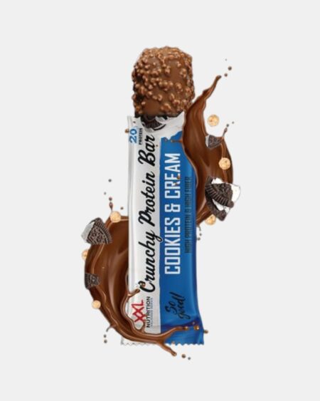 Barre Protéinée Crunchy – Cookies & Cream 60 Gr | 12 Box - XXL Nutrition