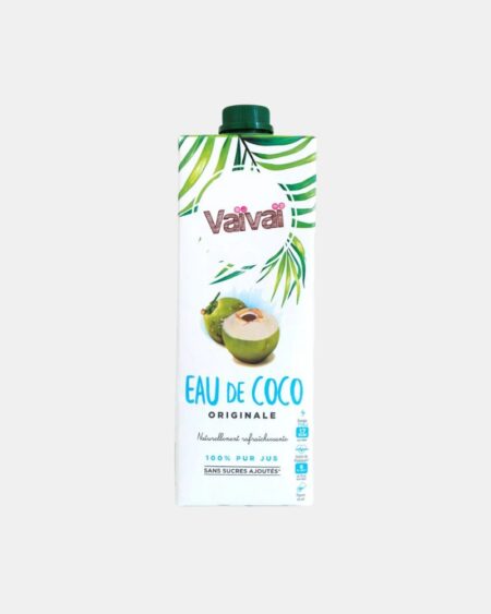 Eau de Coco Pure  100 % Naturelle – Sans sucre ajouté 1 L | 10 Box – VAÏVAÏ